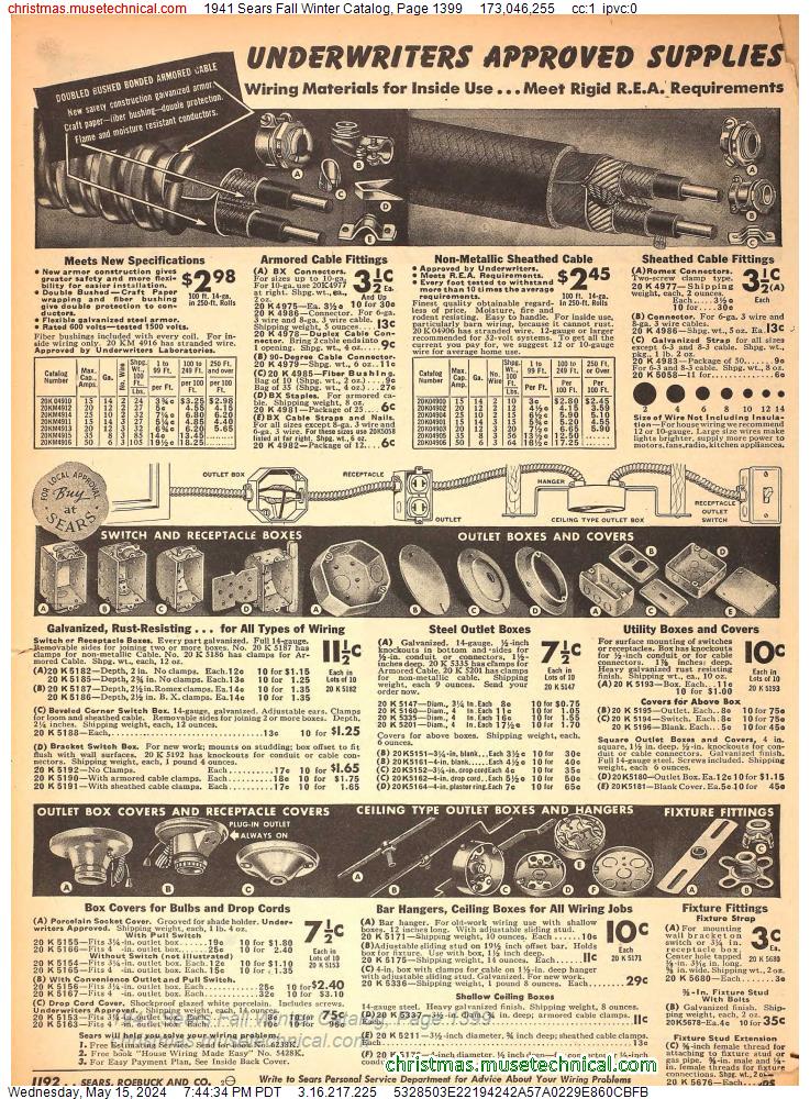 1941 Sears Fall Winter Catalog, Page 1399