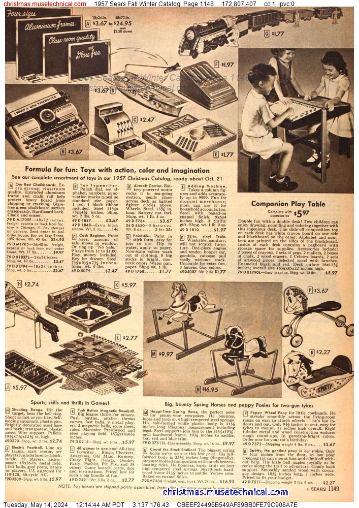 1957 Sears Fall Winter Catalog, Page 1148
