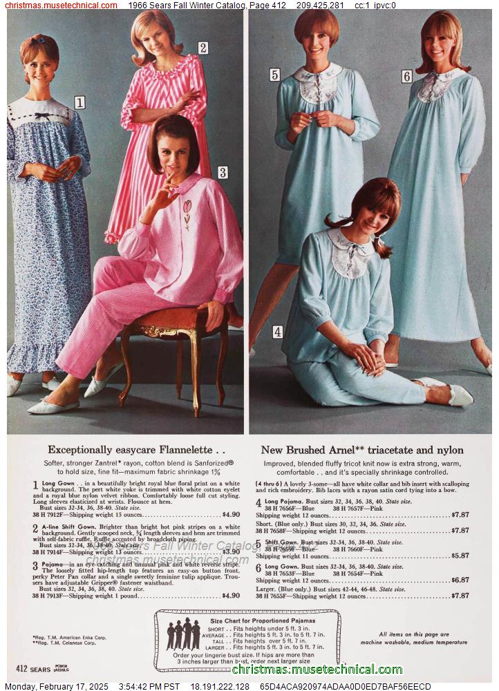 1966 Sears Fall Winter Catalog, Page 412