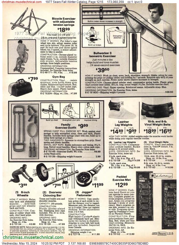 1977 Sears Fall Winter Catalog, Page 1215