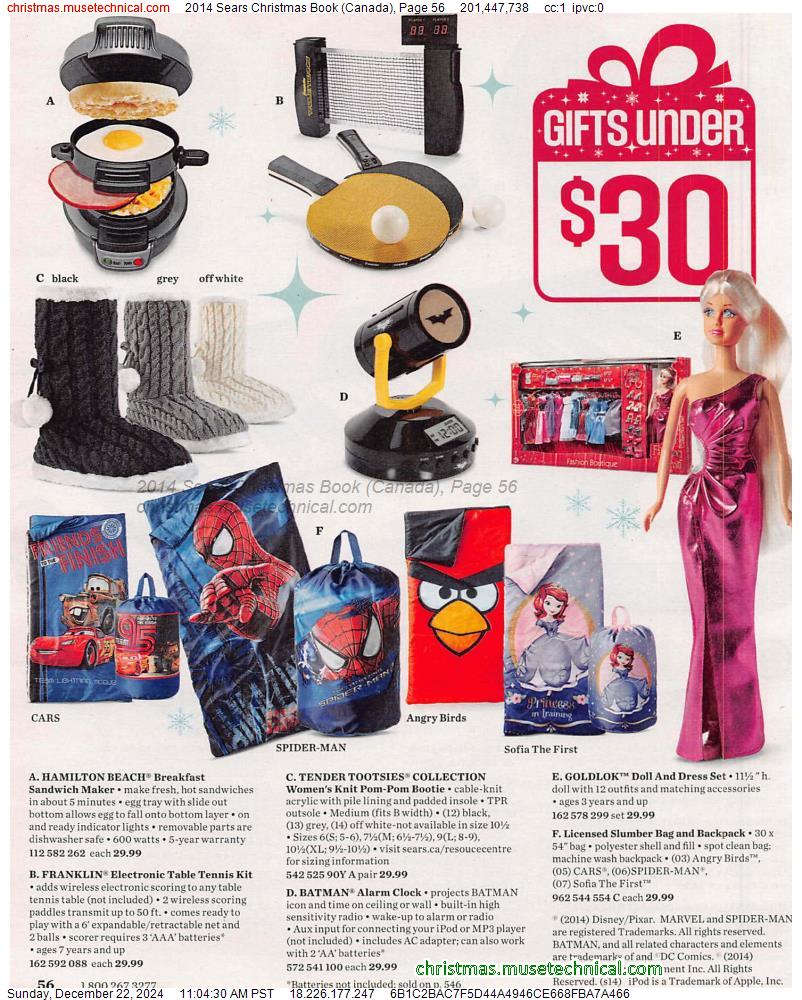 2014 Sears Christmas Book (Canada), Page 56