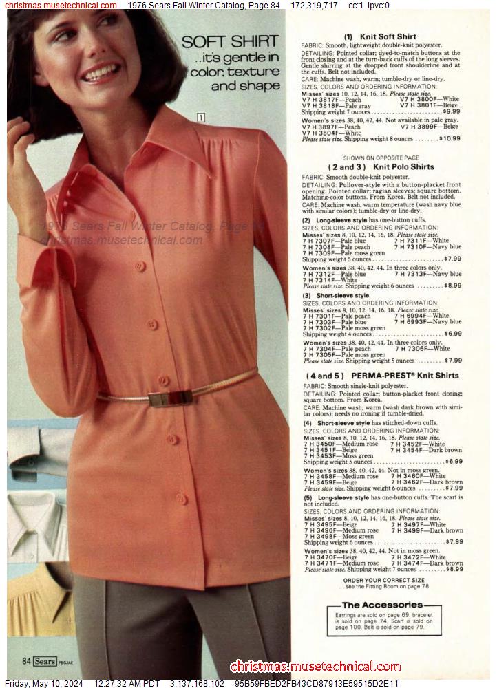 1976 Sears Fall Winter Catalog, Page 84