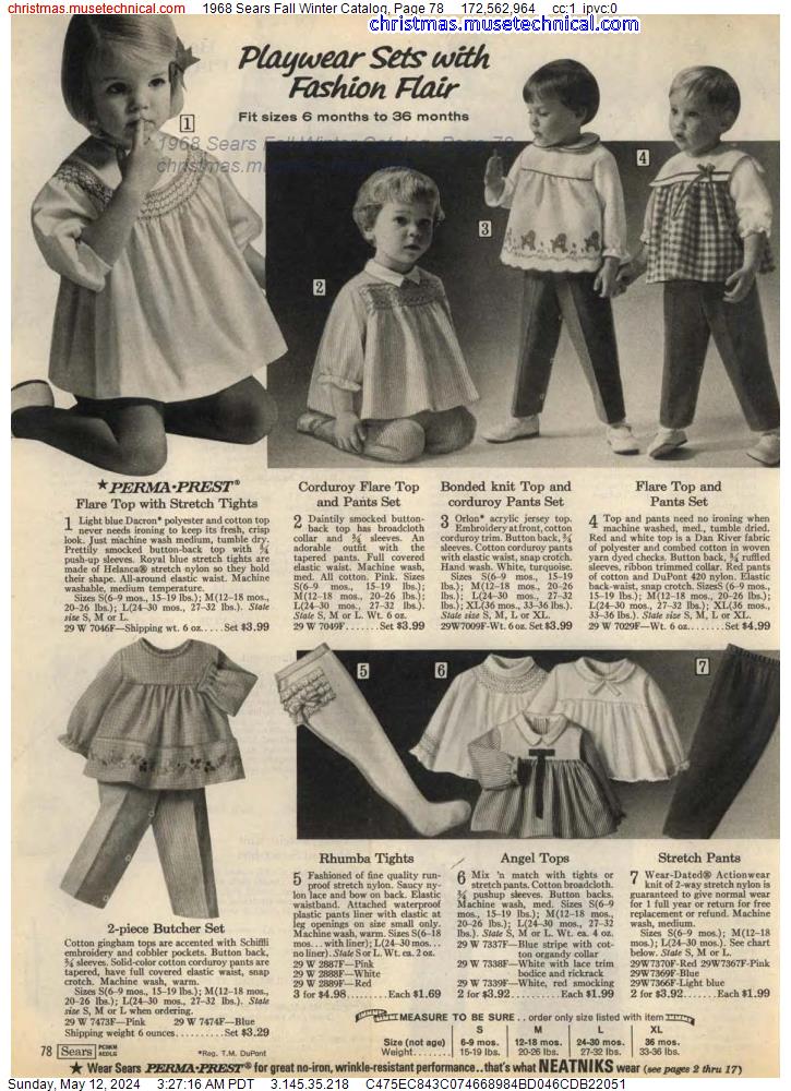 1968 Sears Fall Winter Catalog, Page 78