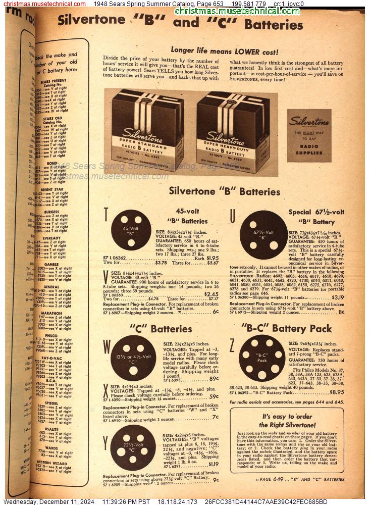 1948 Sears Spring Summer Catalog, Page 653