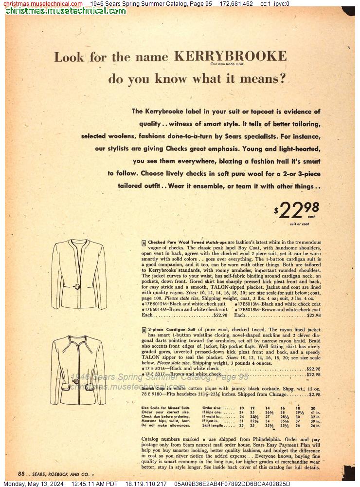 1946 Sears Spring Summer Catalog, Page 95