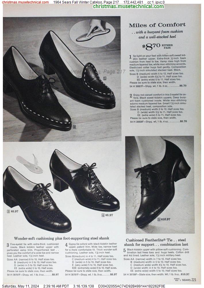 1964 Sears Fall Winter Catalog, Page 217