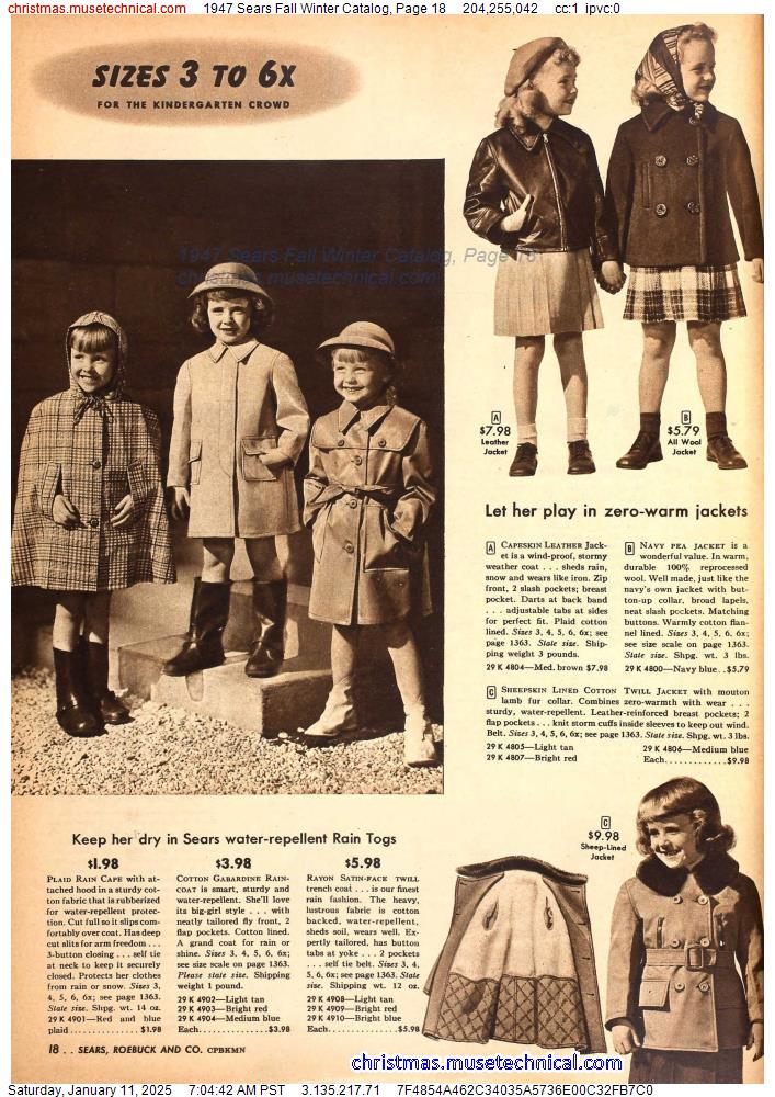 1947 Sears Fall Winter Catalog, Page 18