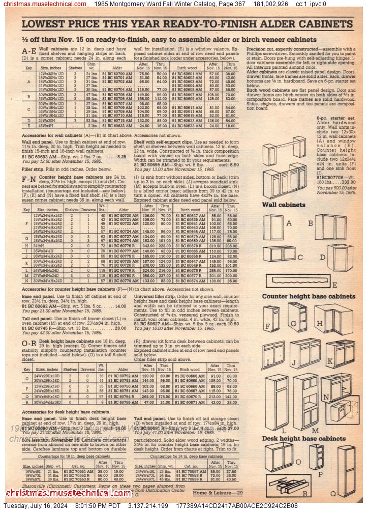 1985 Montgomery Ward Fall Winter Catalog, Page 367
