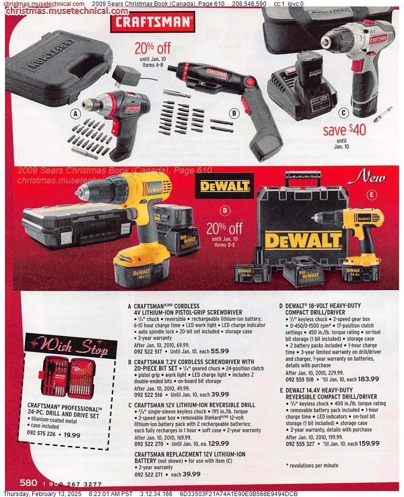 2009 Sears Christmas Book (Canada), Page 610