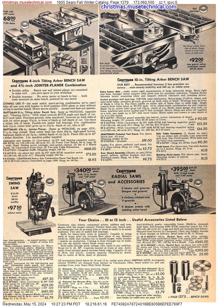 1955 Sears Fall Winter Catalog, Page 1379