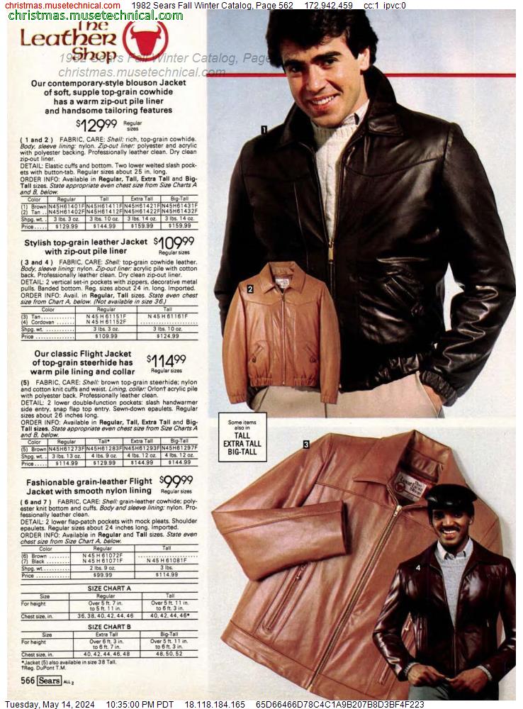 1982 Sears Fall Winter Catalog, Page 562