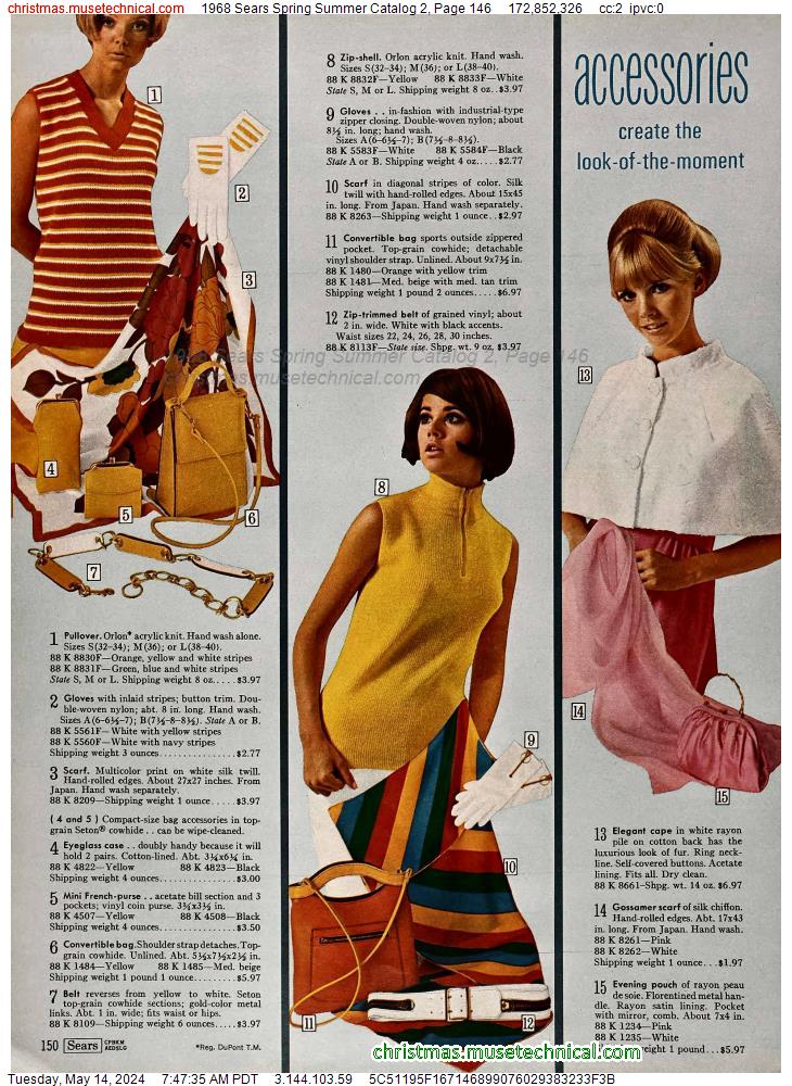 1968 Sears Spring Summer Catalog 2, Page 146