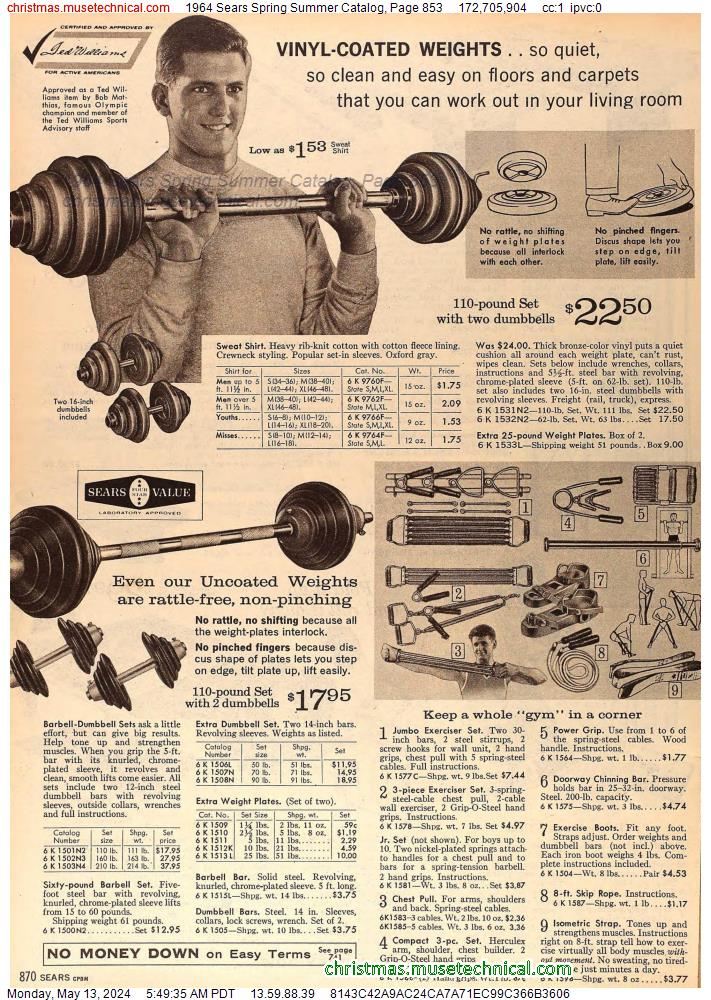 1964 Sears Spring Summer Catalog, Page 853