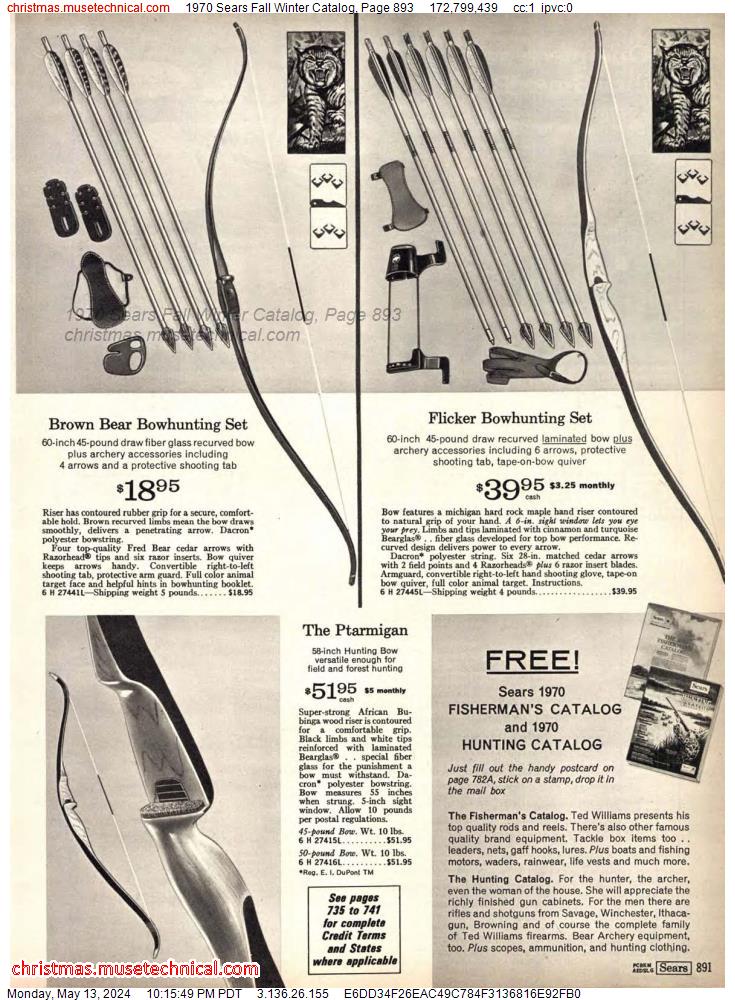 1970 Sears Fall Winter Catalog, Page 893