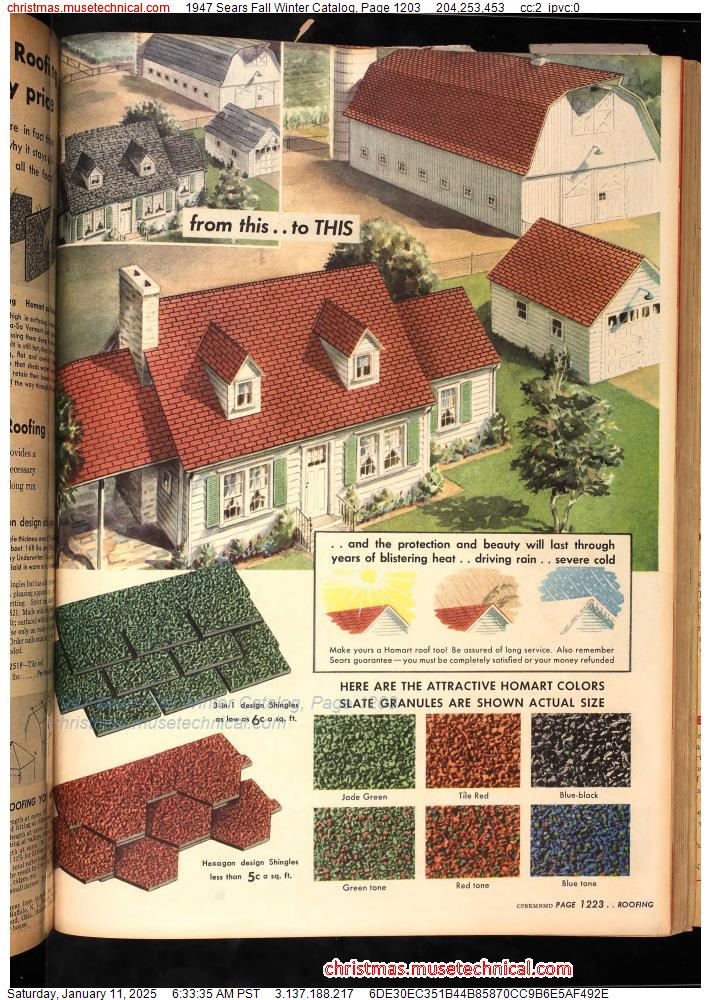 1947 Sears Fall Winter Catalog, Page 1203