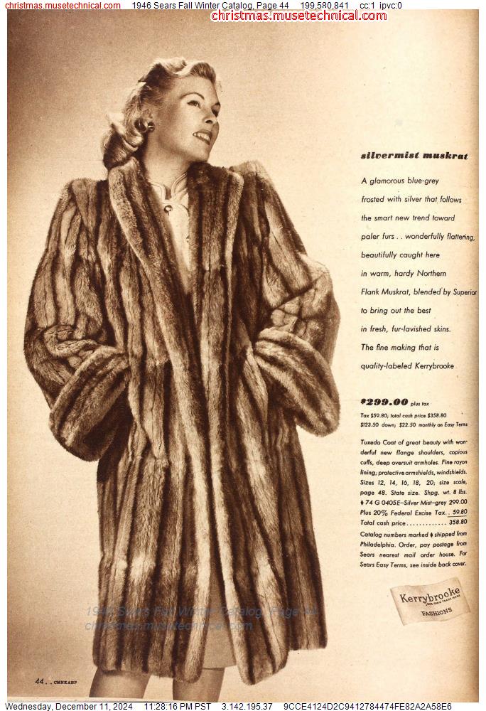 1946 Sears Fall Winter Catalog, Page 44