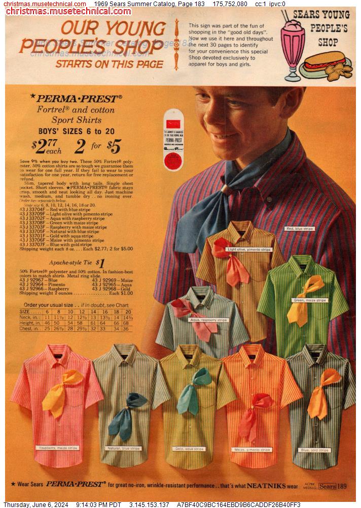1969 Sears Summer Catalog, Page 183