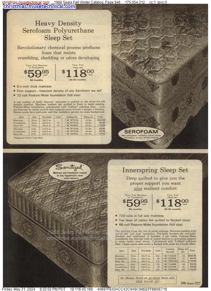 1968 Sears Fall Winter Catalog, Page 946