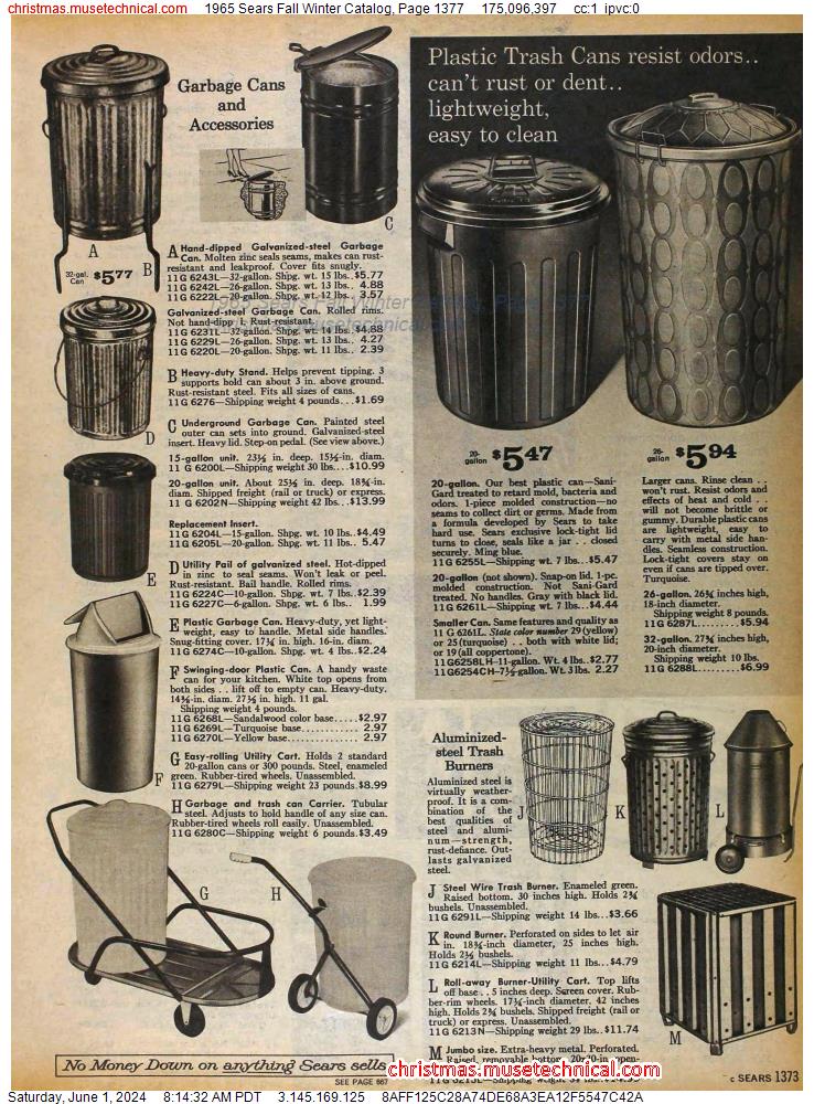 1965 Sears Fall Winter Catalog, Page 1377