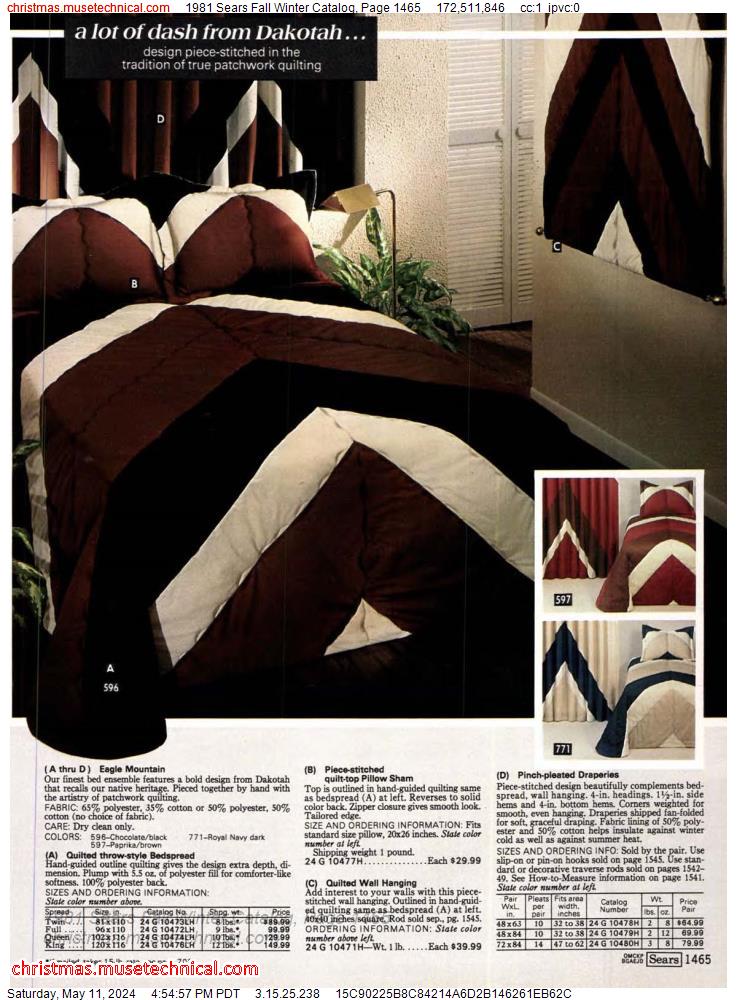 1981 Sears Fall Winter Catalog, Page 1465