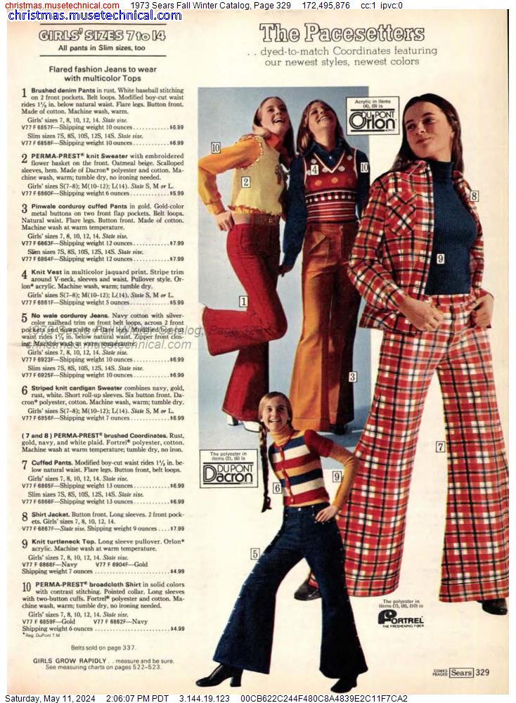 1973 Sears Fall Winter Catalog, Page 329