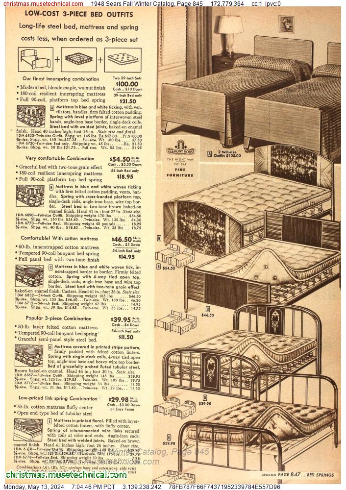 1948 Sears Fall Winter Catalog, Page 845
