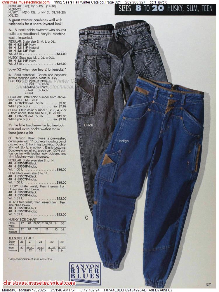 1992 Sears Fall Winter Catalog, Page 321