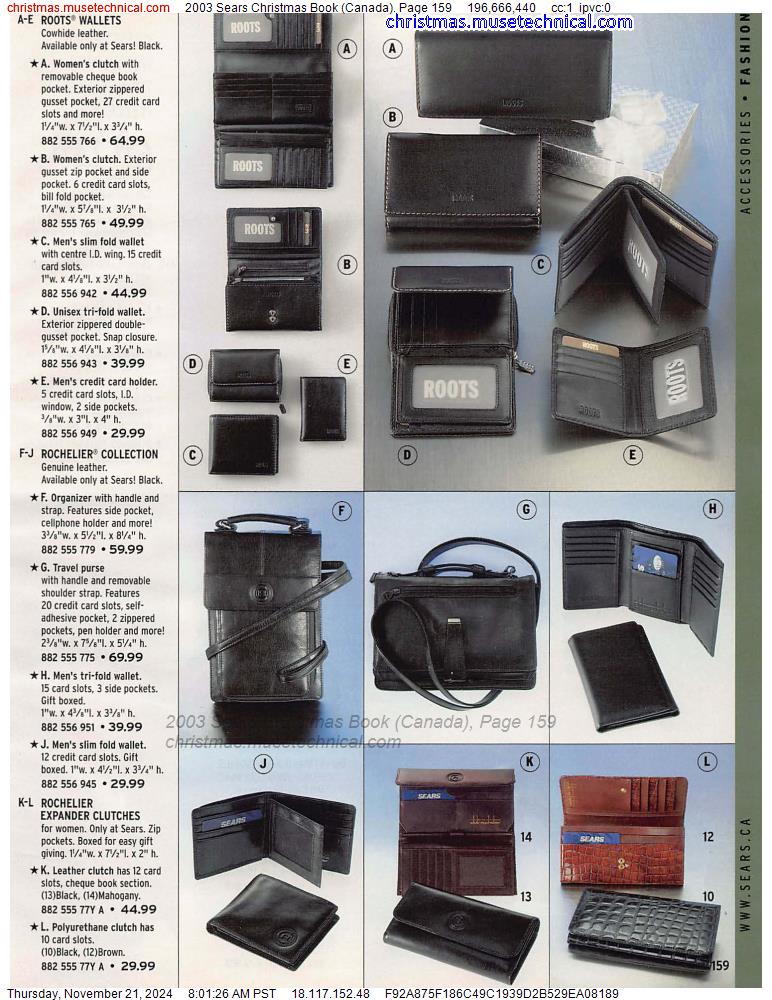 2003 Sears Christmas Book (Canada), Page 159