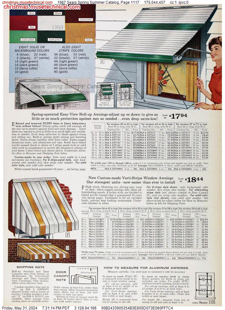 1967 Sears Spring Summer Catalog, Page 1117
