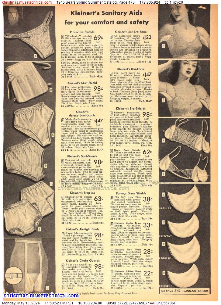 1945 Sears Spring Summer Catalog, Page 475