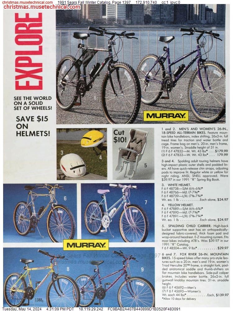 1991 Sears Fall Winter Catalog, Page 1397