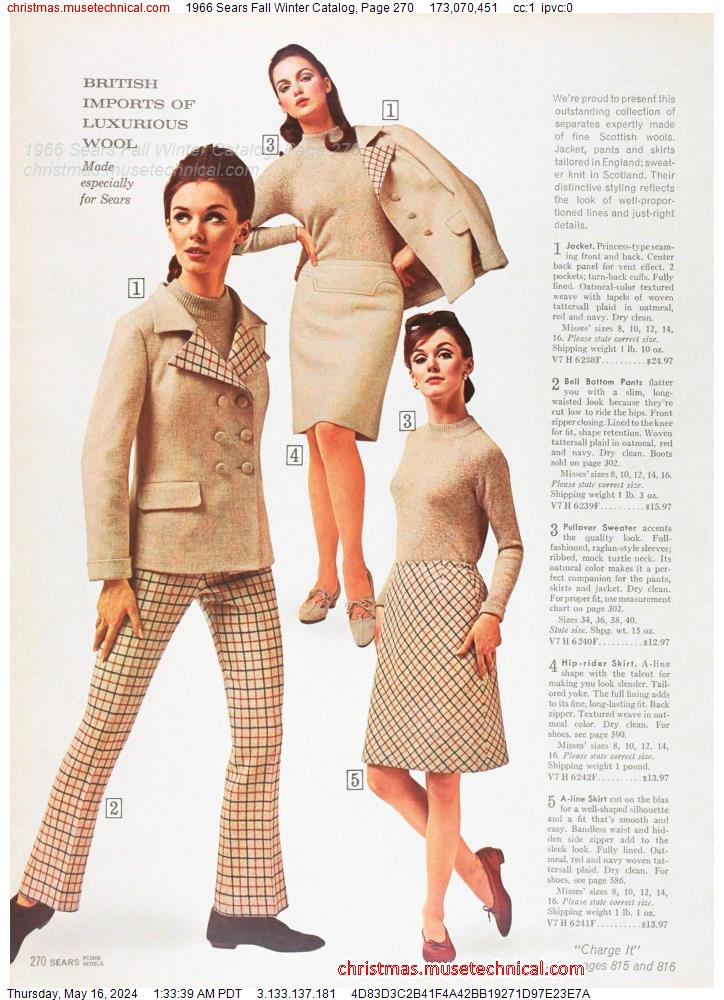 1966 Sears Fall Winter Catalog, Page 270