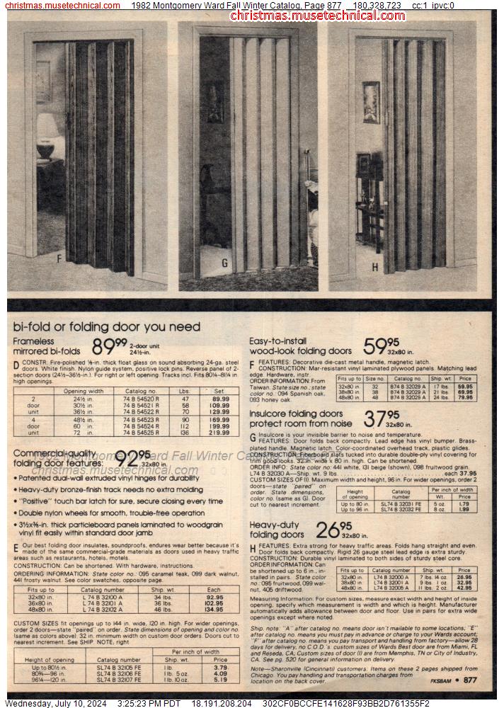 1982 Montgomery Ward Fall Winter Catalog, Page 877