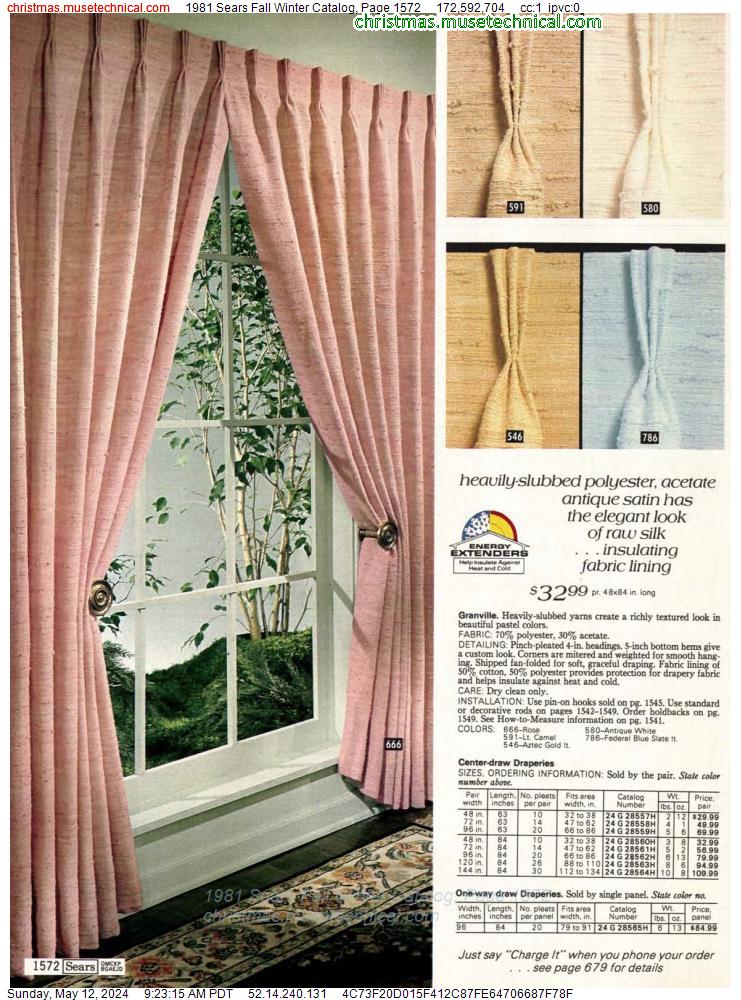 1981 Sears Fall Winter Catalog, Page 1572