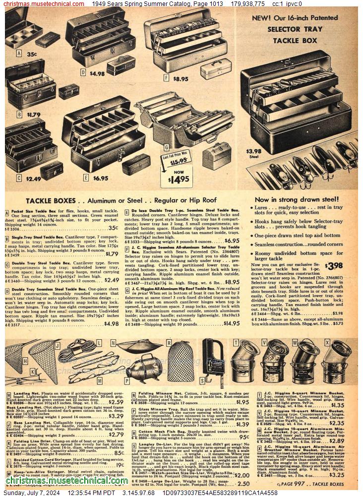 1949 Sears Spring Summer Catalog, Page 1013