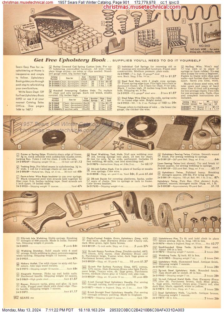 1957 Sears Fall Winter Catalog, Page 901
