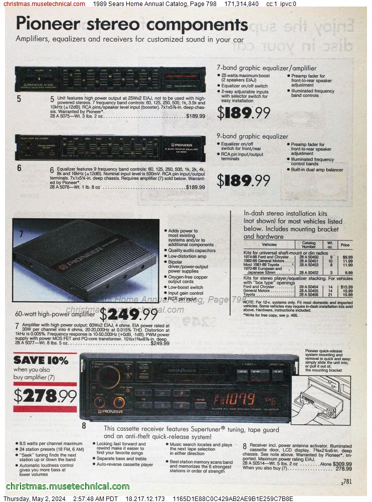 1989 Sears Home Annual Catalog, Page 798