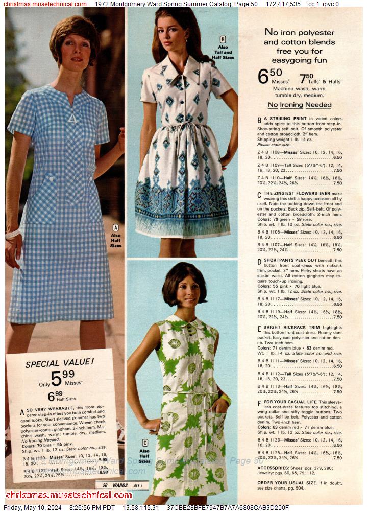 1972 Montgomery Ward Spring Summer Catalog, Page 50