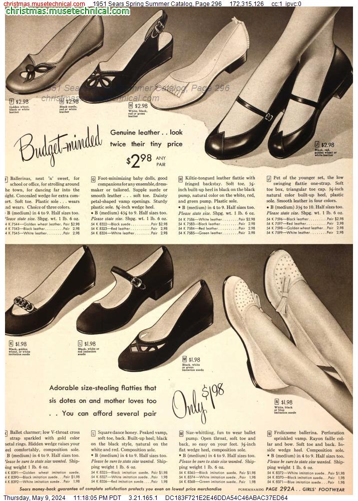 1951 Sears Spring Summer Catalog, Page 296
