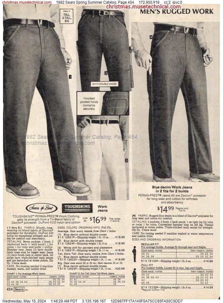1982 Sears Spring Summer Catalog, Page 454