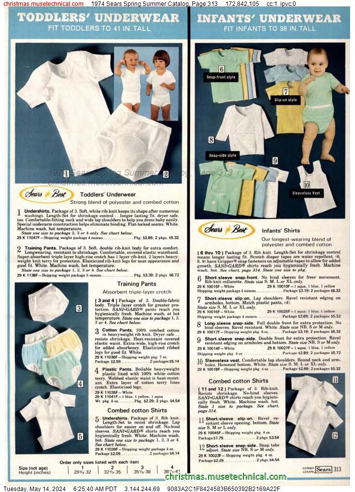 1974 Sears Spring Summer Catalog, Page 313