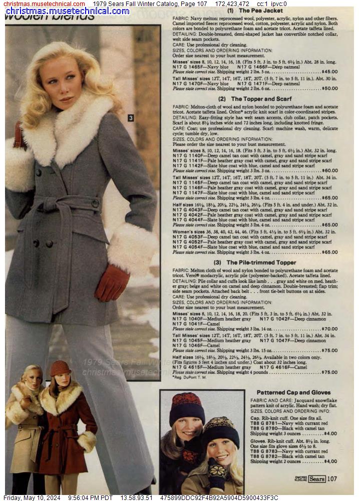 1979 Sears Fall Winter Catalog, Page 107