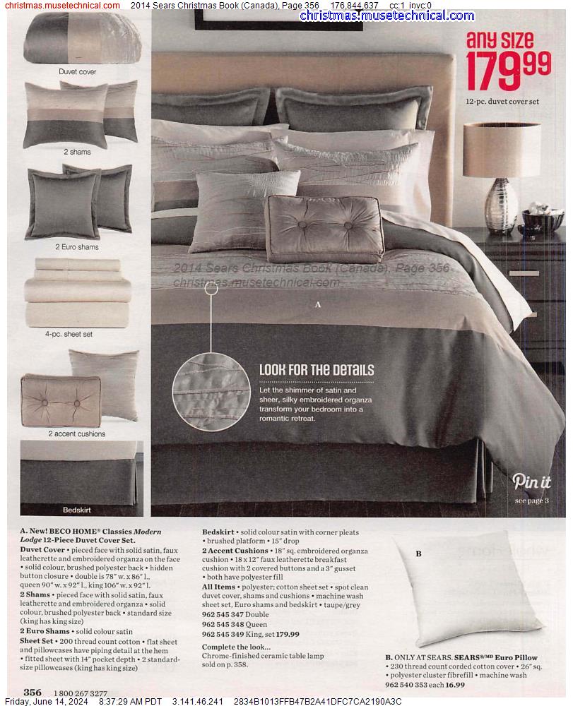 2014 Sears Christmas Book (Canada), Page 356