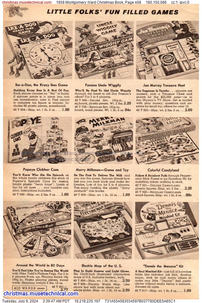 1958 Montgomery Ward Christmas Book, Page 408