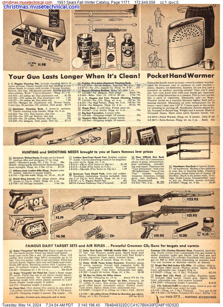 1951 Sears Fall Winter Catalog, Page 1171