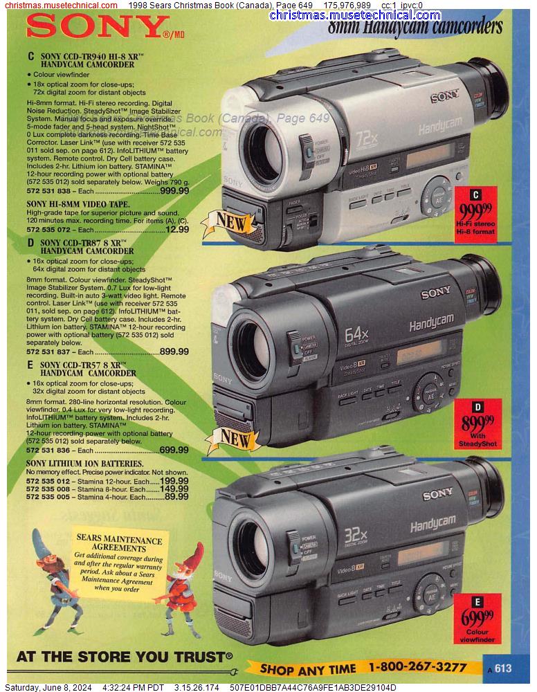 1998 Sears Christmas Book (Canada), Page 649