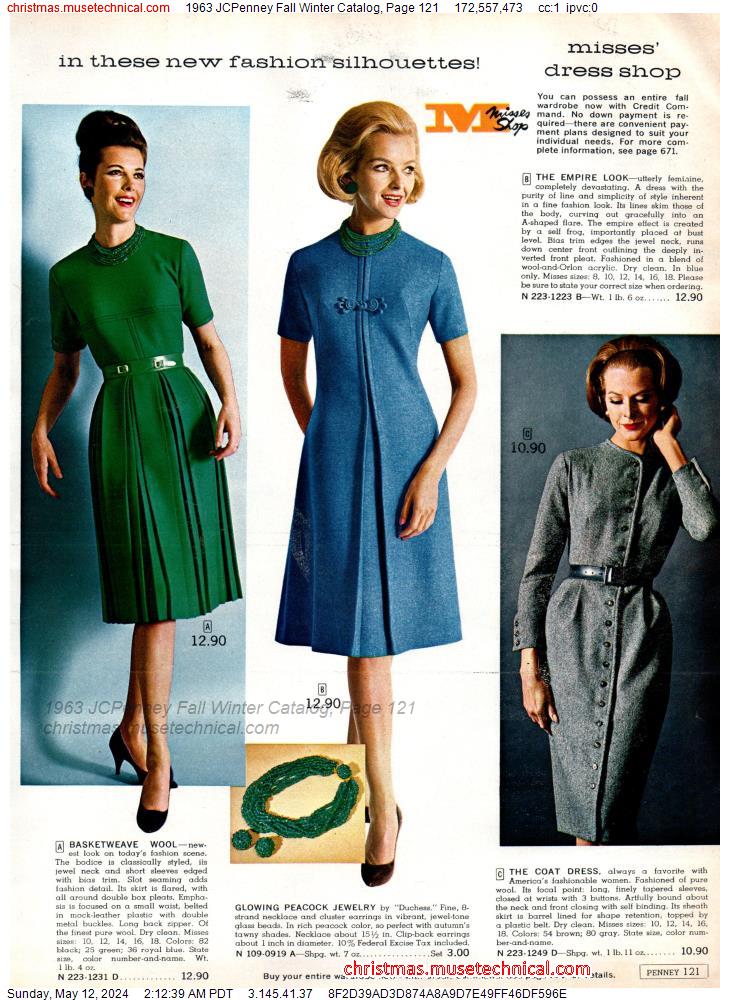 1963 JCPenney Fall Winter Catalog, Page 121