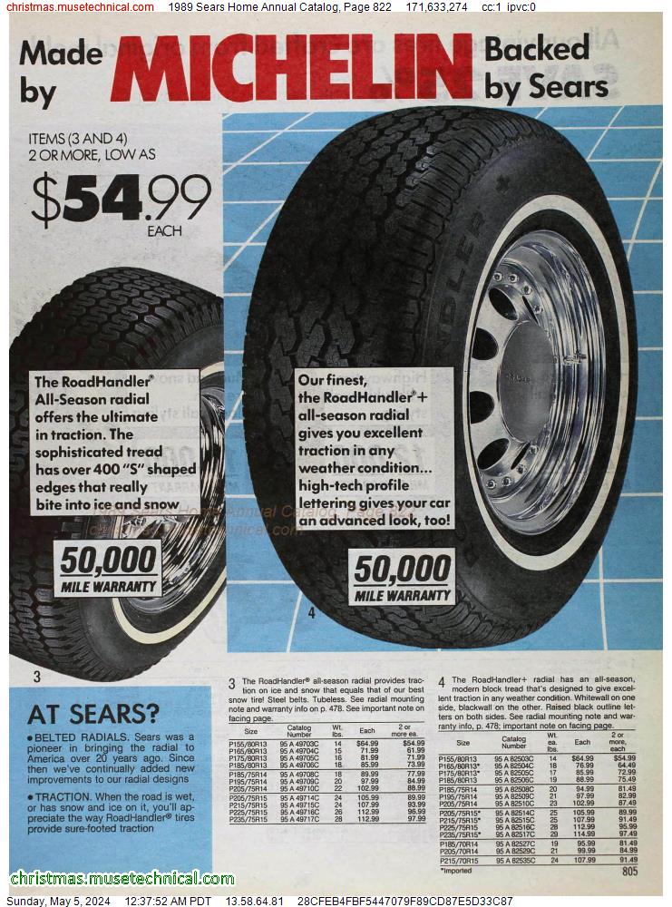 1989 Sears Home Annual Catalog, Page 822