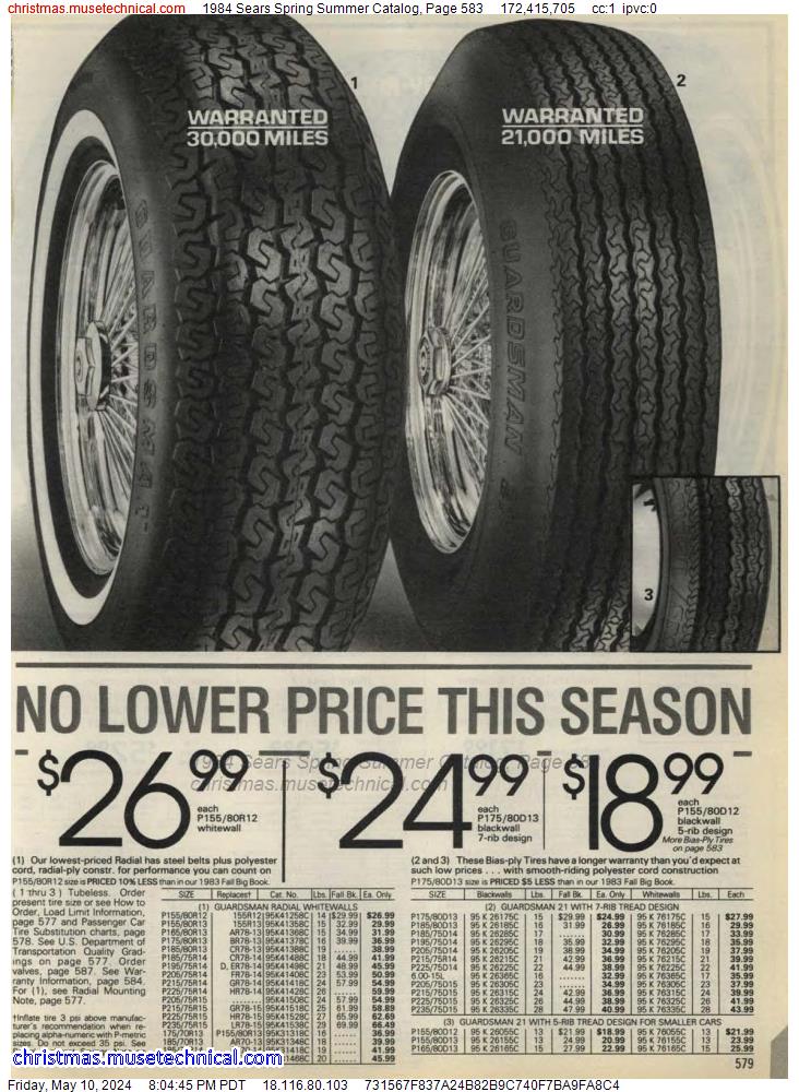 1984 Sears Spring Summer Catalog, Page 583