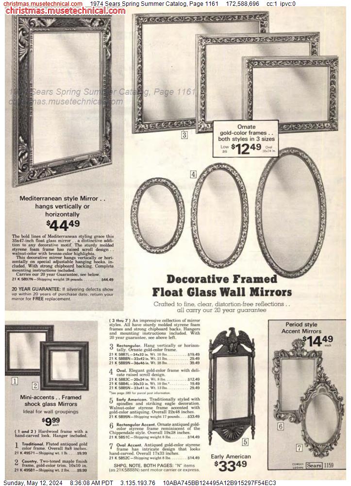 1974 Sears Spring Summer Catalog, Page 1161